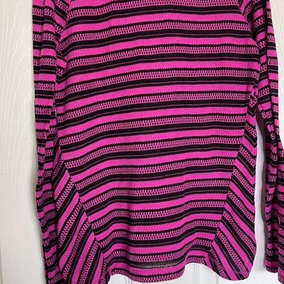 🌟B1G1 free Splendid long sleeve pink and black knit top size 14 - Picture 4 of 4